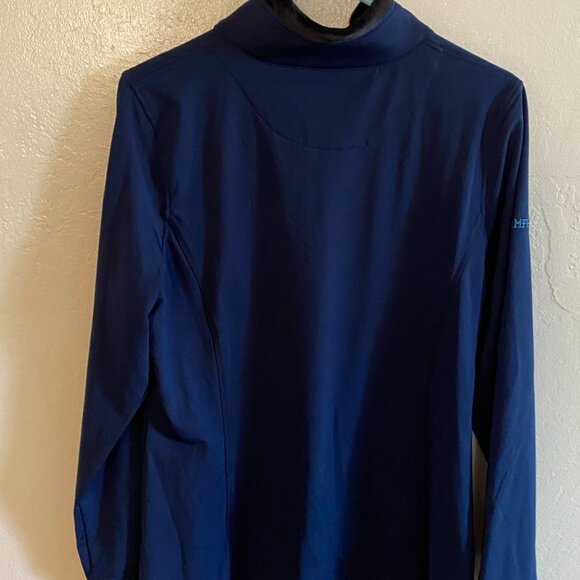 ROMFH Aachen Mock Zip Long Sleeve Shirt Dark Navy — Women’s XL — NWT - Picture 8 of 13